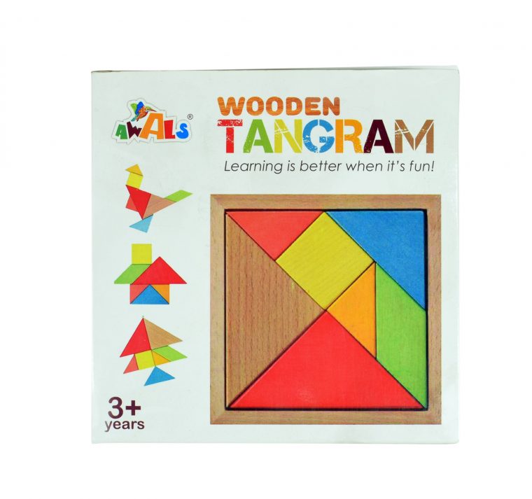 Awals Wooden Tangram Puzzle 7 Pieces – Multicolour à Pièces Tangram