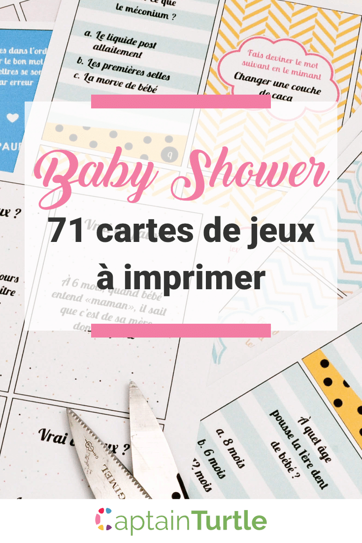 Baby Shower : 71 Cartes De Jeux À Imprimer destiné Jeux A Imprimer Pour 10 Ans 