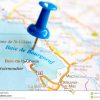 Baie De Bourgneuf On Map Stock Image. Image Of concernant Carte De France Nouvelle Region