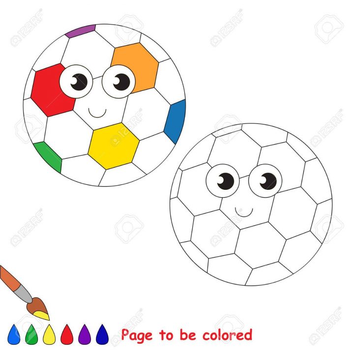 Ballon De Football Arc-En-Ciel À Colorier, Le Livre À Colorier Pour Éduquer  Les Enfants D'âge Préscolaire Avec Des Jeux Éducatifs Faciles Pour Les avec Arc En Ciel A Colorier