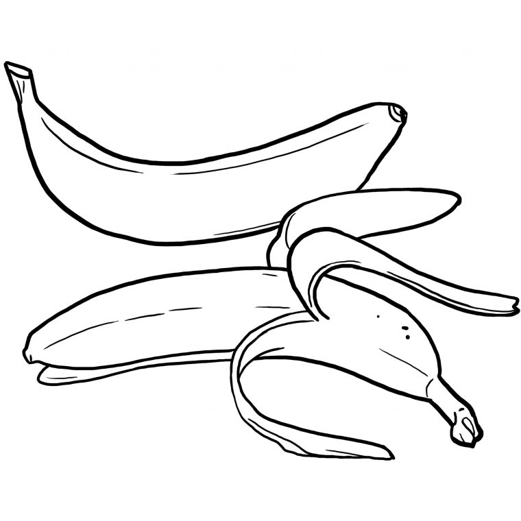 Banane, Dessin À Colorier, Coloriage, Printable, Pdf, Jeu À serapportantà Dessin À Découper