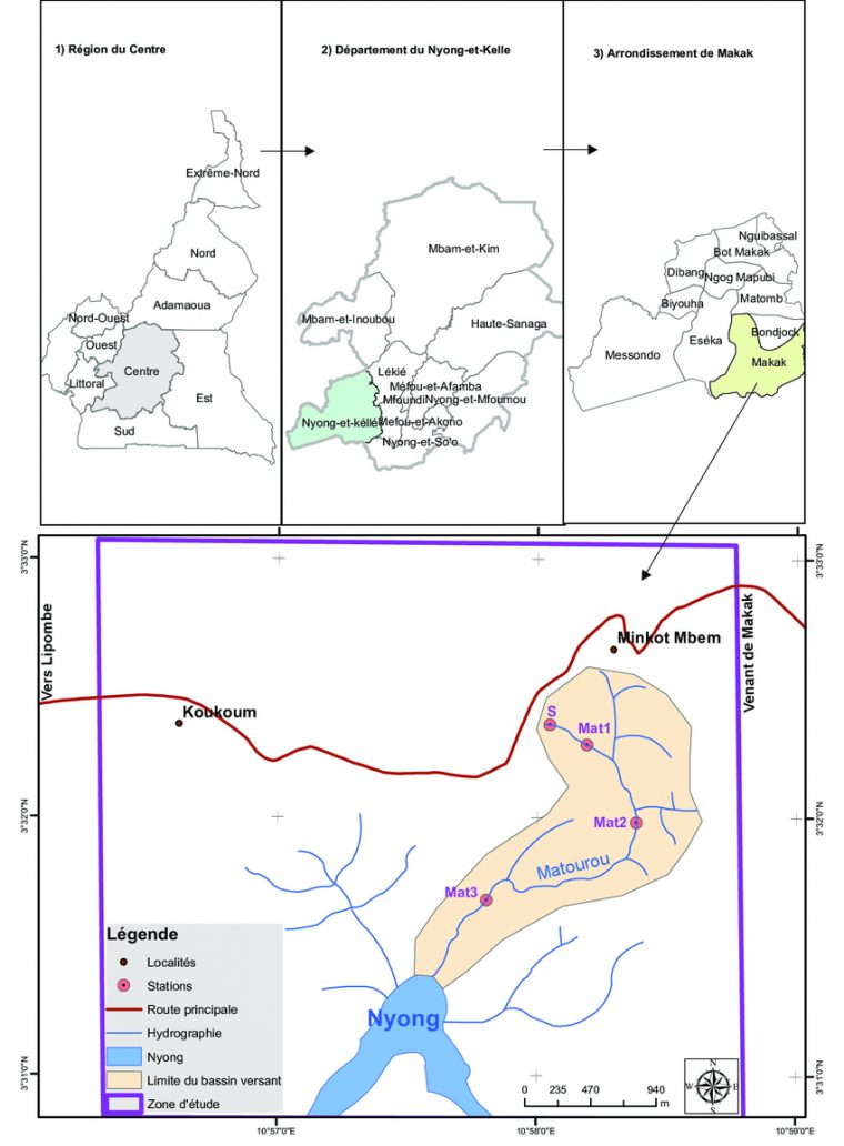 Bassin Versant De Matourou (Carte Topographique D'edéa Et encequiconcerne Carte Region Departement