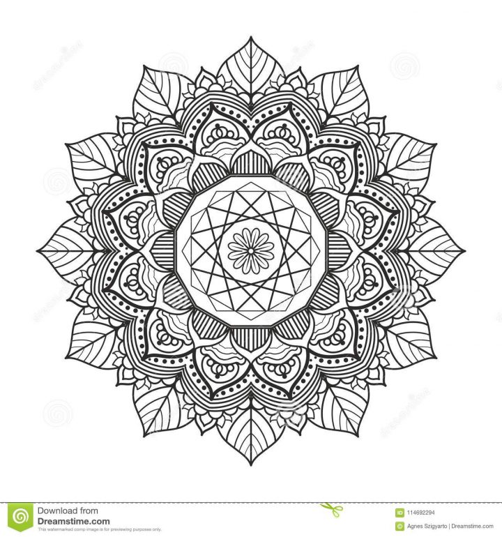 Beau Mandala Pour Livres De Coloriage Adultes Illustration encequiconcerne Mandala À Colorier Adulte