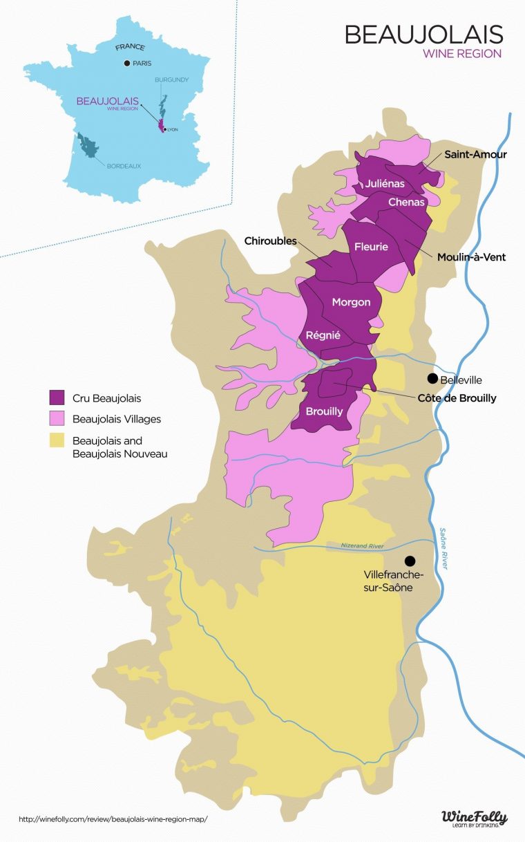 Beaujolais Nouveau 2016 | Carte Des Vins, Vin Et Les Régions destiné Carte Des Régions De France 2016