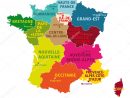 Beautiful Colorful Map France New Regions Capitals Vector à Nouvelle Region France