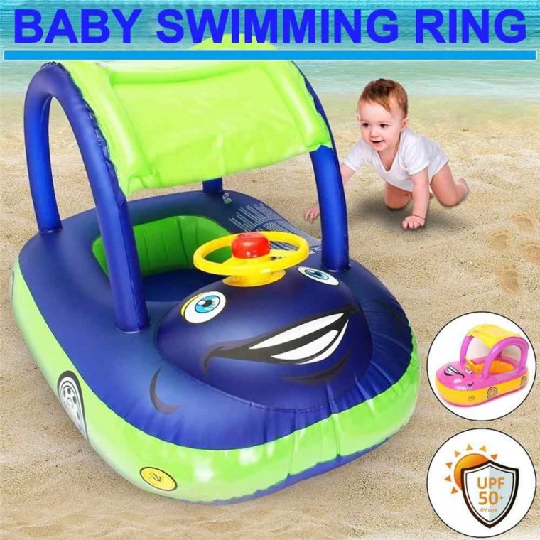 Bébé Enfants Été Flotteur Siège Bateau Ombre Tube Anneau à Jouet Pour Voiture Bébé