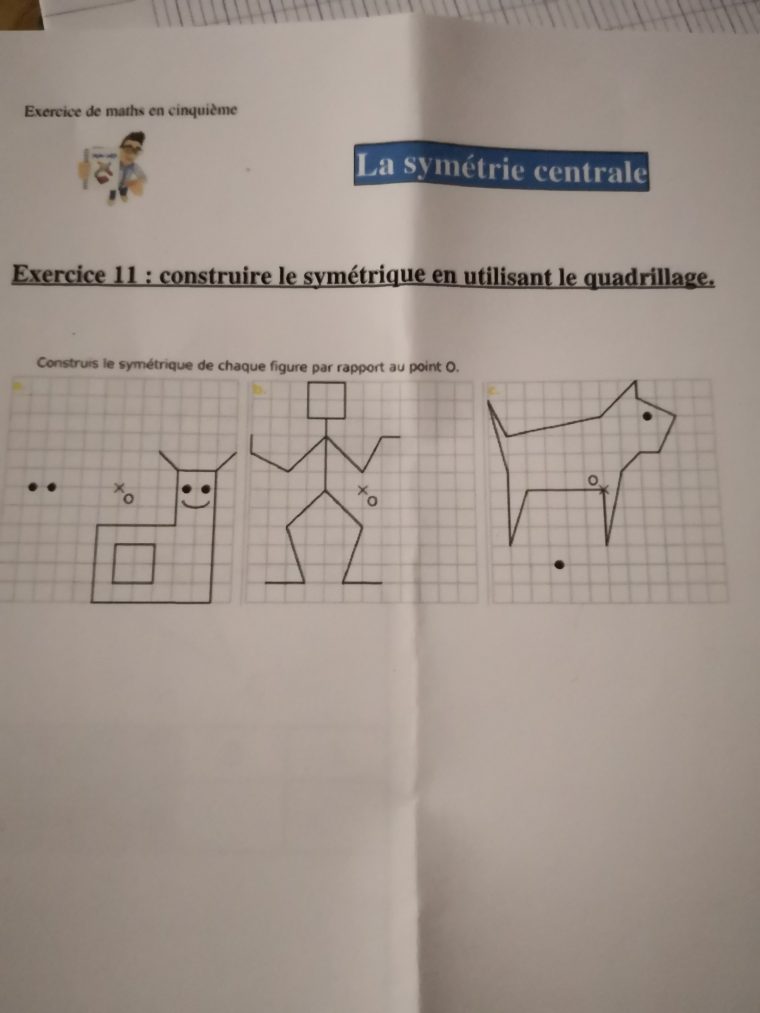 Besoin Aide Symétrie Figure Bonhomme N'y Arrive Pas Merci tout Symétrie Cm1 Exercices