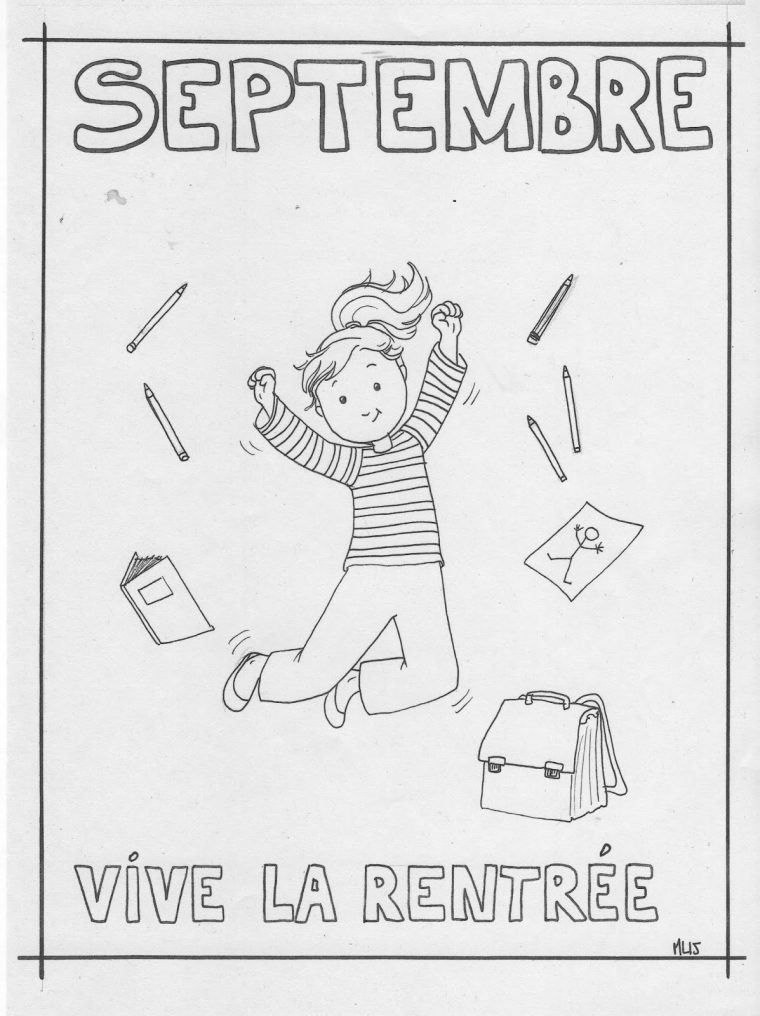 Bibouche En Classe : Coloriage Mois De Septembre à Mois À Colorier Maternelle