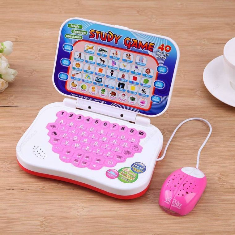 Bilingue Précoce Éducatif D’Apprentissage Machine Enfants Jouets Ordinateur  Portable Avec La Souris intérieur Ordinateur Educatif Enfant