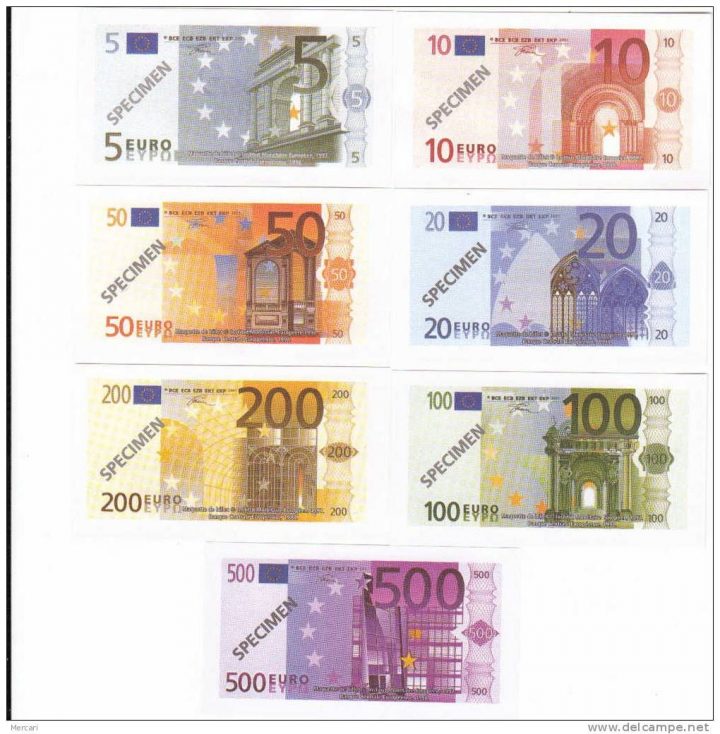 Billet De 20 Euros | Billet Euro Specimen, Spécimen, Factice avec Billet De 50 Euros À Imprimer