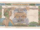 Billet De 500 Francs La Paix Type 1939 - 1942 tout Billet De 5 Euros À Imprimer
