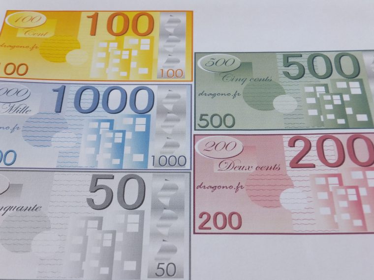 Billets De Fausse Monnaie À Imprimer-Jeux De Société à Jeux A Decouper