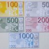 Billets De Fausse Monnaie À Imprimer-Jeux De Société dedans Pièces Et Billets En Euros À Imprimer