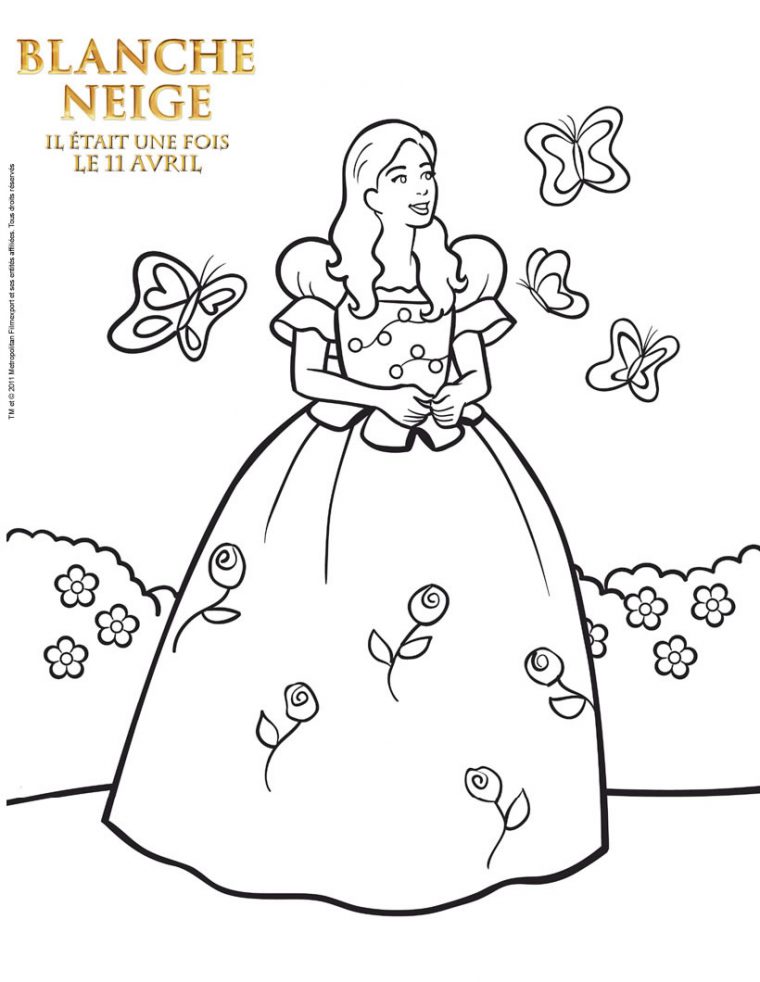 Blanche Neige À Colorier : A-Colorier.ploo.fr dedans Coloriage De Blanche Neige À Imprimer