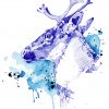 Bleu Boréal - Illustration (Print) | Caribou | Deer | Antler | Aquarelle |  Drawing | Dessin | Watercolor | Animal Illustration | Art Deco serapportantà Caribou Dessin