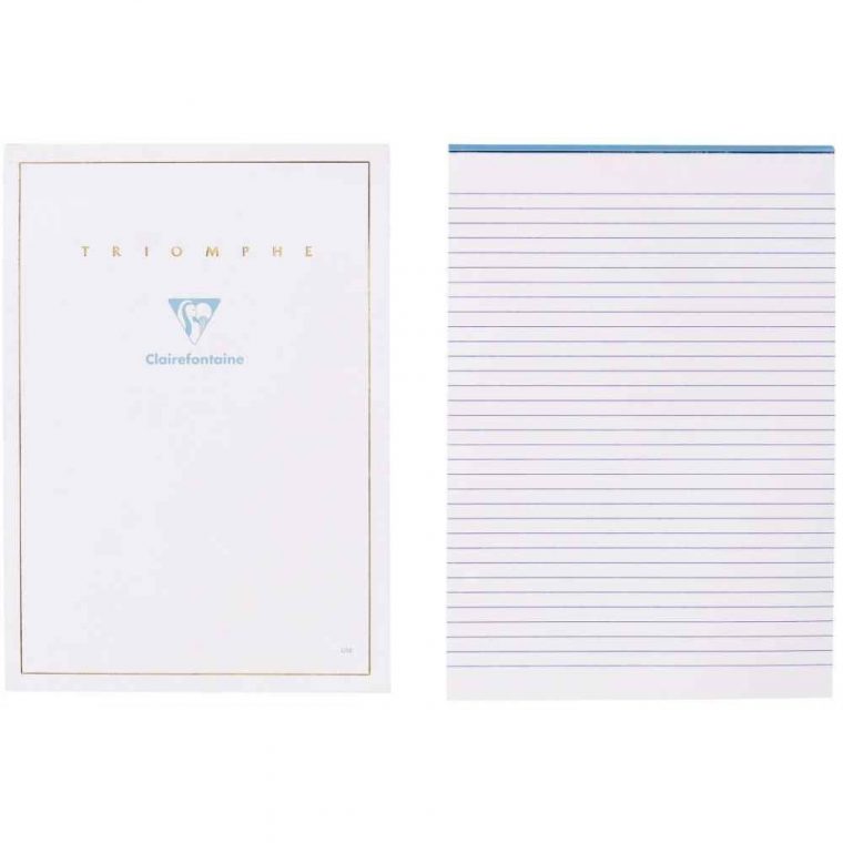 Bloc Papier Velin Triomphe Clairefontaine A4 Blanc – Bloc De 50 Feuilles serapportantà Feuille Lignée A Imprimer