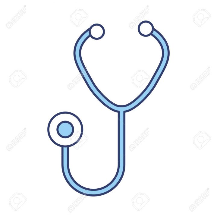 Blue Stethoscope Cartoon Vector Graphic Design Illustration tout Stéthoscope Dessin