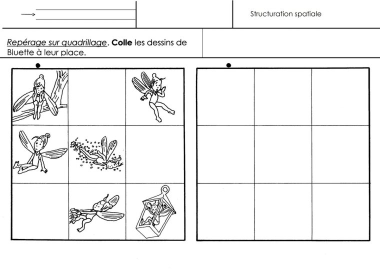 Bluette Et Ronchon, Repérage Sur Quadrillage – École tout Quadrillage Maternelle Graphisme