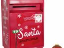 Boite À Lettre Du Père Noël Rouge 61Cm Métal Pour Décoration Avent à Boite De Noel A Imprimer