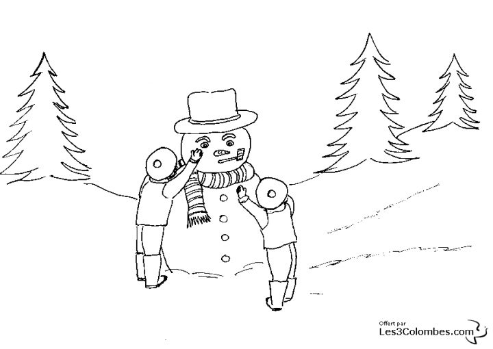 Bonhomme De Neige #153 (Personnages) – Coloriages À Imprimer dedans Dessin Bonhomme De Neige A Imprimer