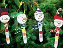 Bonhomme De Neige Avec Des Bâtons De Glace - Noël - 10 Doigts dedans Modèle Bonhomme De Neige À Découper