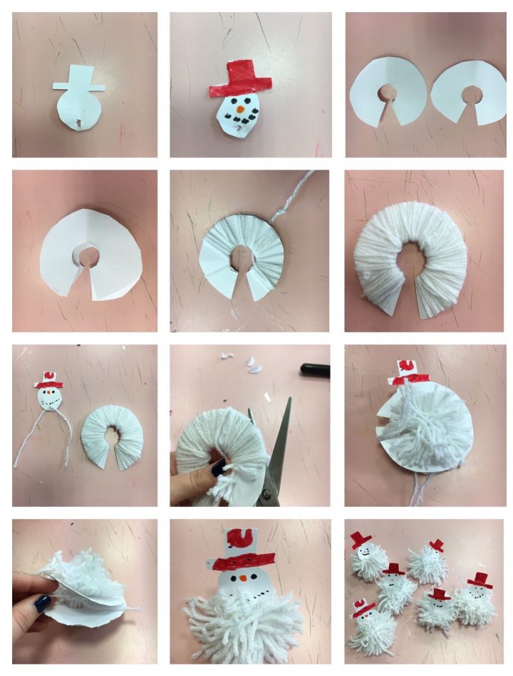 Bonhomme De Neige En Laine À 4-5 Ans #maternelle #activité à Activité Manuelle Enfant 4 Ans