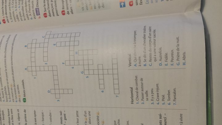 Bonjour Je N'arrive Pas À Trouver La Solution Du Mot Croisé concernant Résultats Mots Croisés