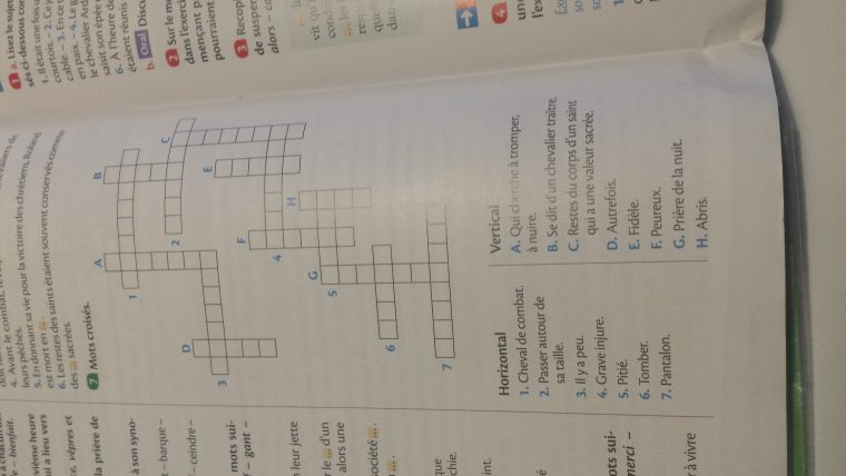 Bonjour Je N'arrive Pas À Trouver La Solution Du Mot Croisé destiné Resultat Mots Croises