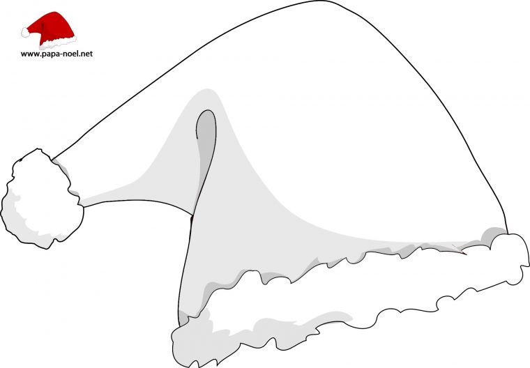 Bonnet De Père Noël À Imprimer & Colorier – Coloriage destiné Coloriage De Pere Noel A Imprimer Gratuitement