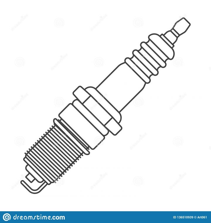 Bougie D'allumage De Voiture D'icône Dessin D'ensemble pour Dessin Sur Bougie