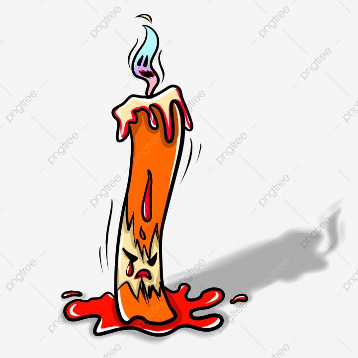 Bougie Halloween Bougie De Dessin Animé Flamme De Dessin intérieur Dessin Sur Bougie