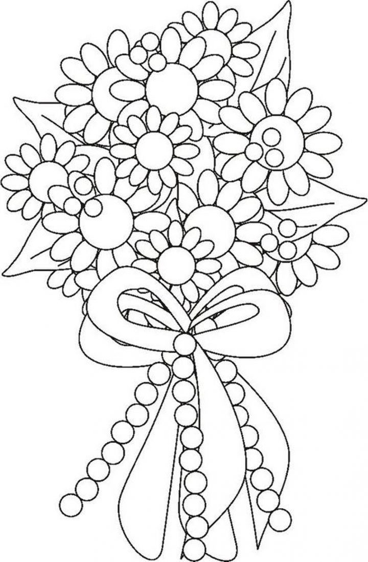 Bouquet De Fleurs : Coloriage Fleur À Imprimer Et Colorier à Dessin A Colorier De Fleur