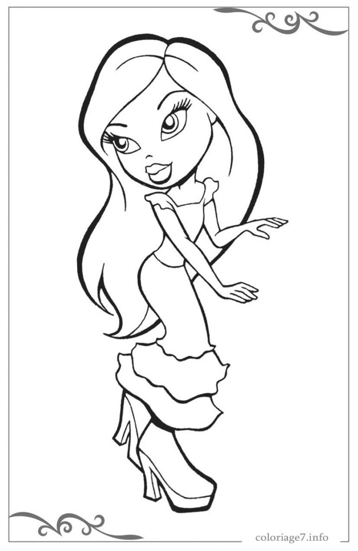 Bratz Coloriage Pour Filles En Ligne Gratuit concernant Bratz Dessin