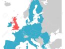 Brexit Thème Carte - Carte De L'europe Avec Soulignées Etats Membres De  L'ue Et Royaume-Uni Dans Une Couleur Différente. Vector Illustration. Carte tout Carte Vierge De L Union Européenne