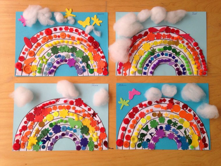 Bricolage Arcs-En-Ciel Pour Apprendre Les Couleurs dedans Activité Pour Apprendre Les Couleurs