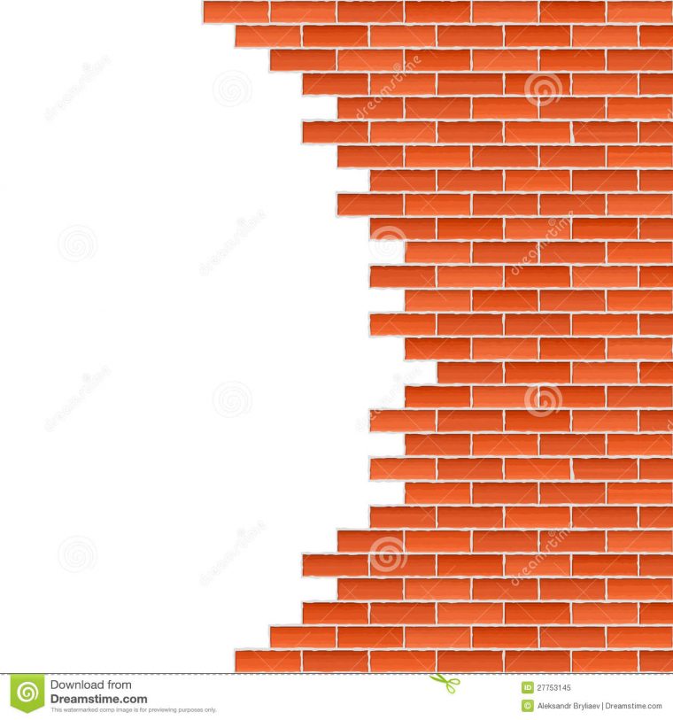 Broken Brick Wall Stock Vector. Illustration Of Aged – 27753145 destiné Casse Brick