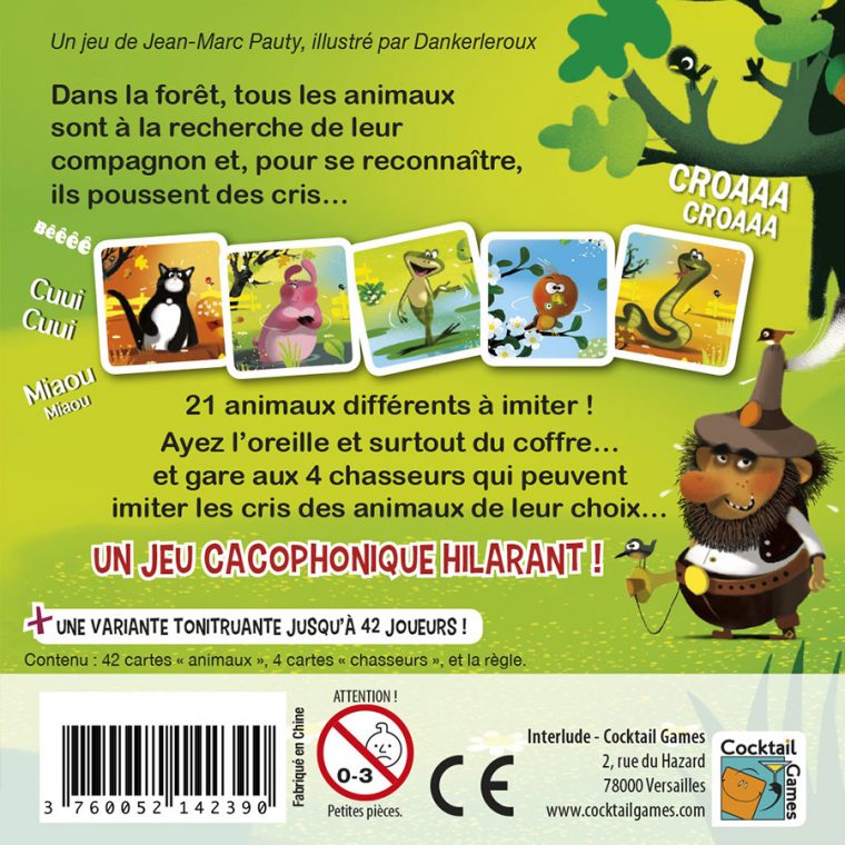 Brouhaha avec Jeu Cri Des Animaux