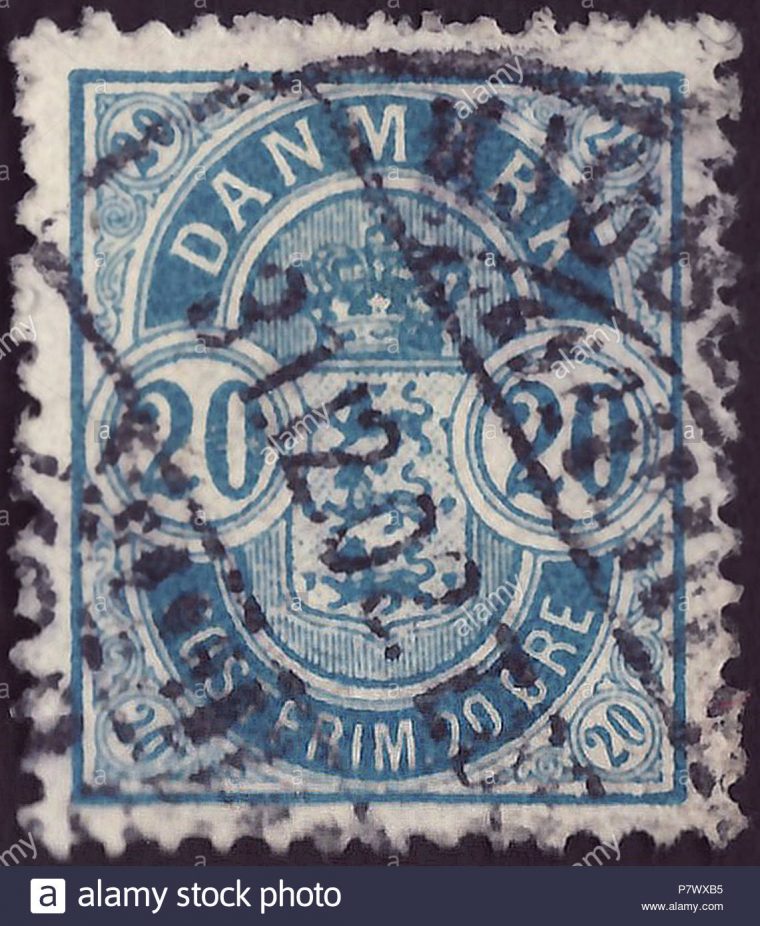 Cachet Du Royaume De Danemark ; 1895 ; Timbre De L'émission tout Dessin Chiffre Romain