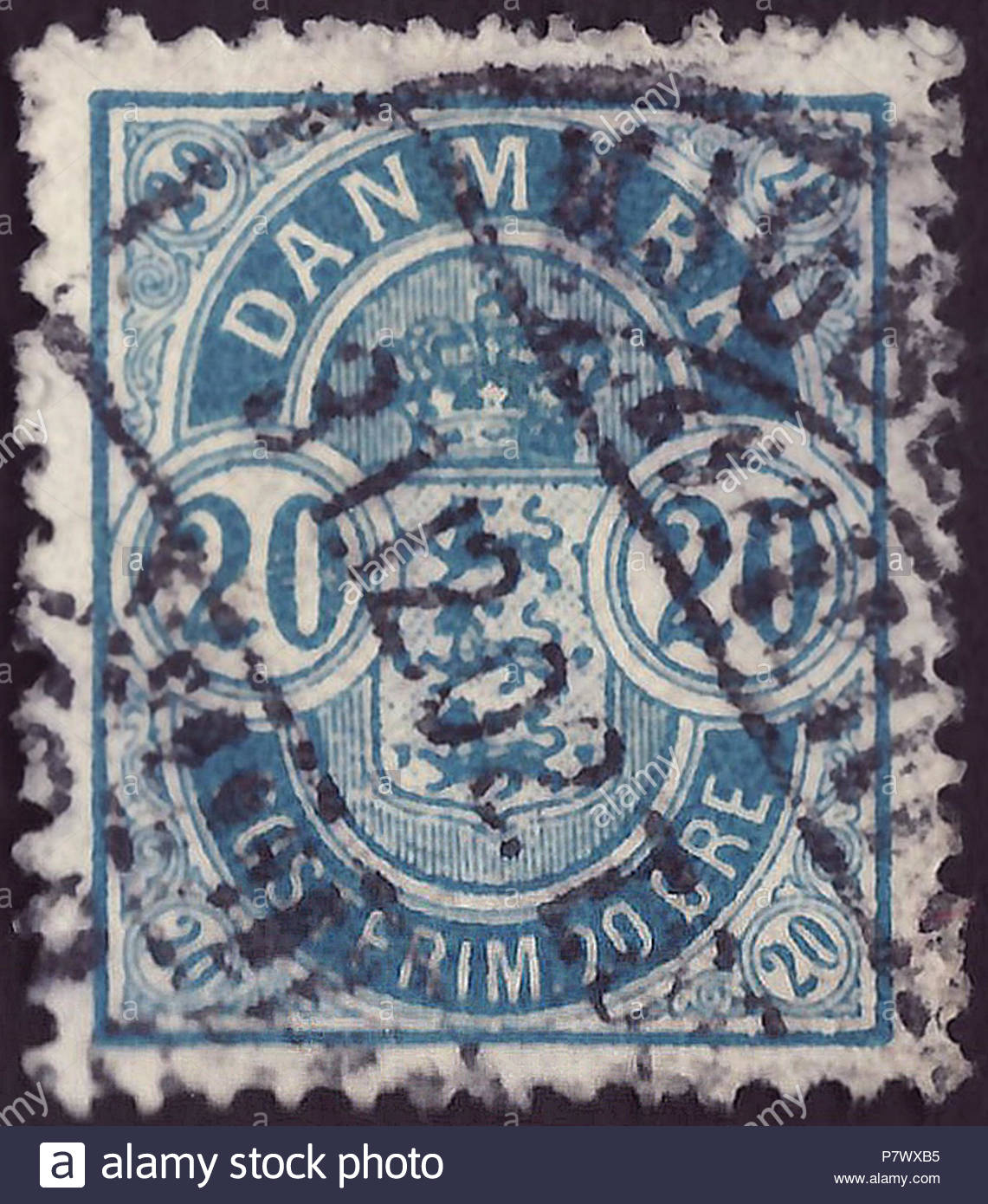 Cachet Du Royaume De Danemark ; 1895 ; Timbre De L&amp;#039;émission tout Dessin Chiffre Romain 