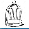 Cage D'oiseaux Noire D'isolement Sur Le Fond Blanc Le Dessin serapportantà Dessin De Cage D Oiseau