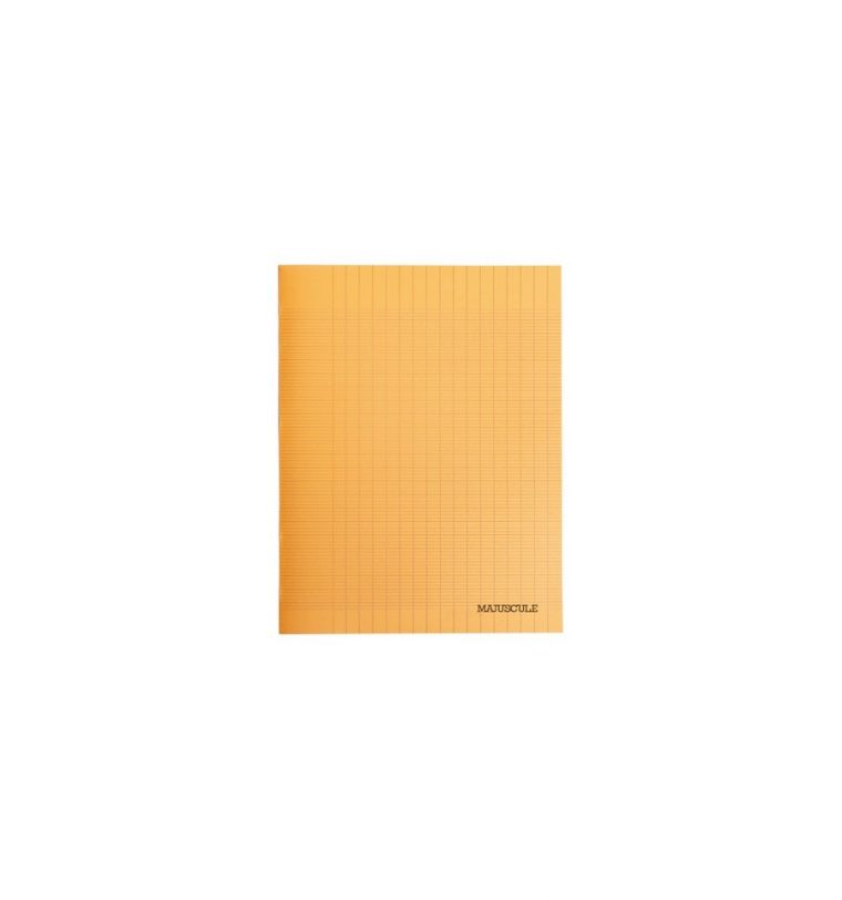 Cahier 96P Couv Polypro 24X32 Seyes Orange dedans Cahier Majuscule