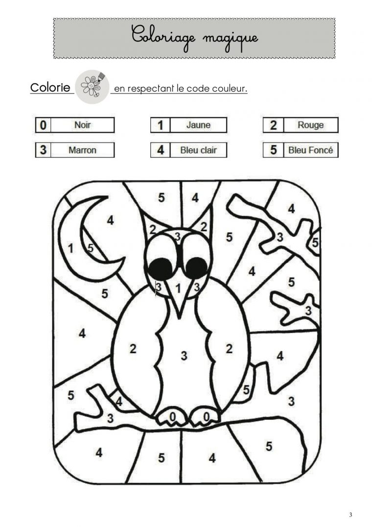 Cahier D'autonomie | Coloriages Magiques Maternelle avec Coloriage Magique 4 Ans