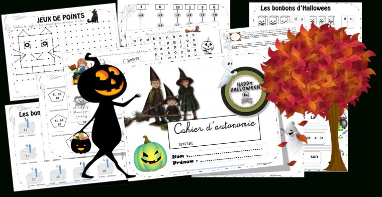 Cahier D'autonomie Halloween • Recreatisse concernant Cahier De Vacances Maternelle Gratuit A Imprimer