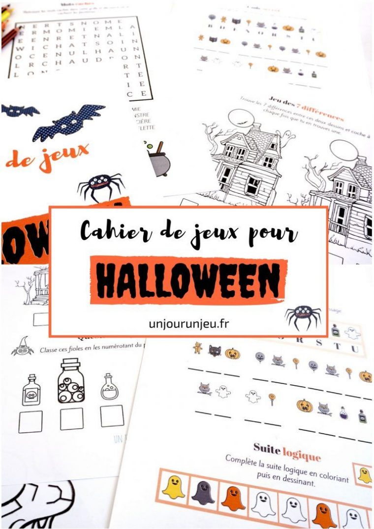 Cahier De Jeux Pour Halloween : Plein D'activités Pour destiné Jeux 3 À La Suite