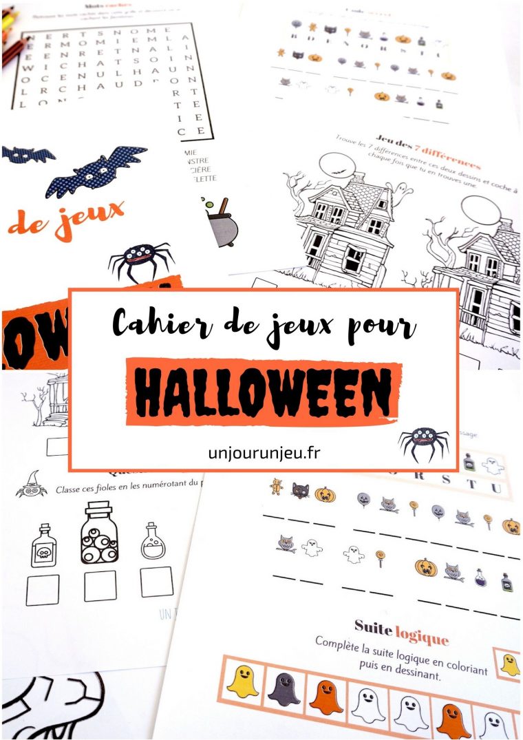 Cahier De Jeux Pour Halloween : Plein D'activités Pour intérieur Cahier D Activité A Imprimer