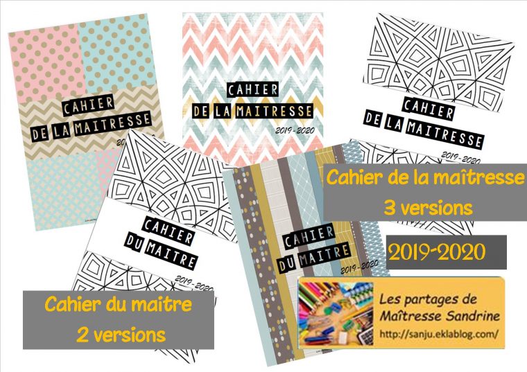 Cahier De La Maitresse / Du Maitre 2019-2020 – Les Partages concernant Cahier De Vacances Maternelle Pdf