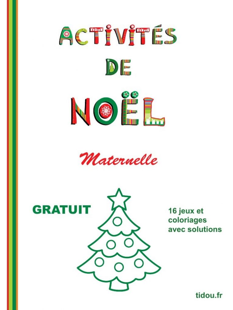 Cahier De Vacances De Noël À Imprimer Par Tidou.fr – Cahier avec Cahier De Vacances Maternelle Pdf