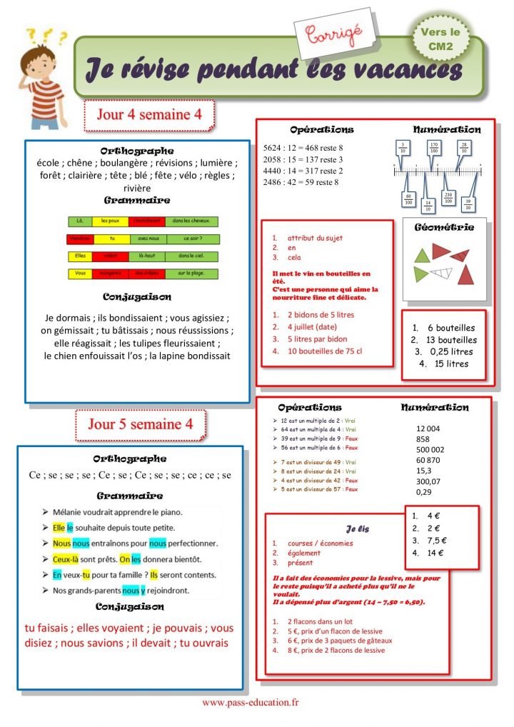 Cahier De Vacances Gratuit À Imprimer – Cm1 Vers Le Cm2 avec Cahier De Vacances Gratuit A Imprimer 6Eme 5Eme