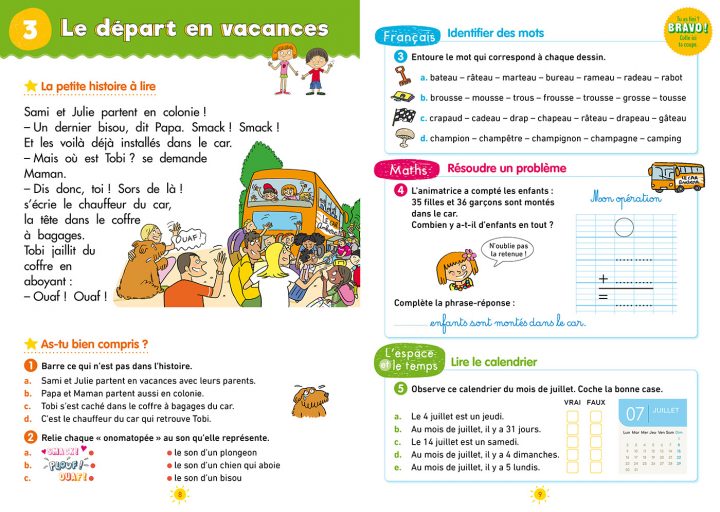 Cahier De Vacances Sami Et Julie Du Ce1 Au Ce2 tout Cahier De Vacances Gratuit En Ligne