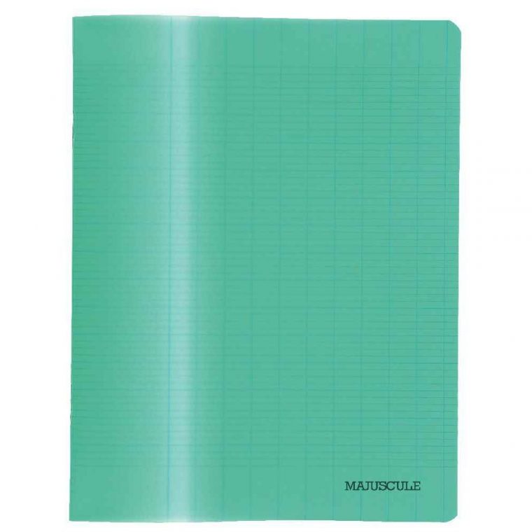 Cahier D'ecriture Piqures 17X22 32P Polypropylene Verte concernant Cahier Majuscule